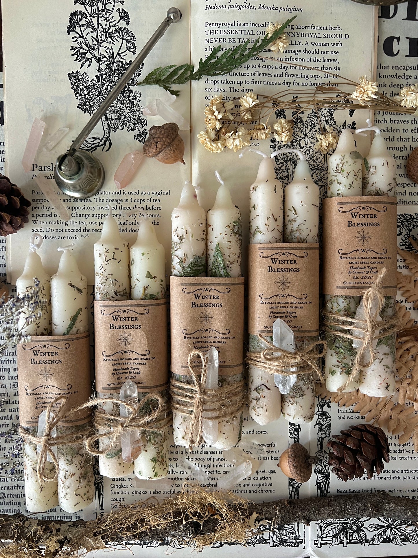 Winter Blessings: New Year Spell Candles