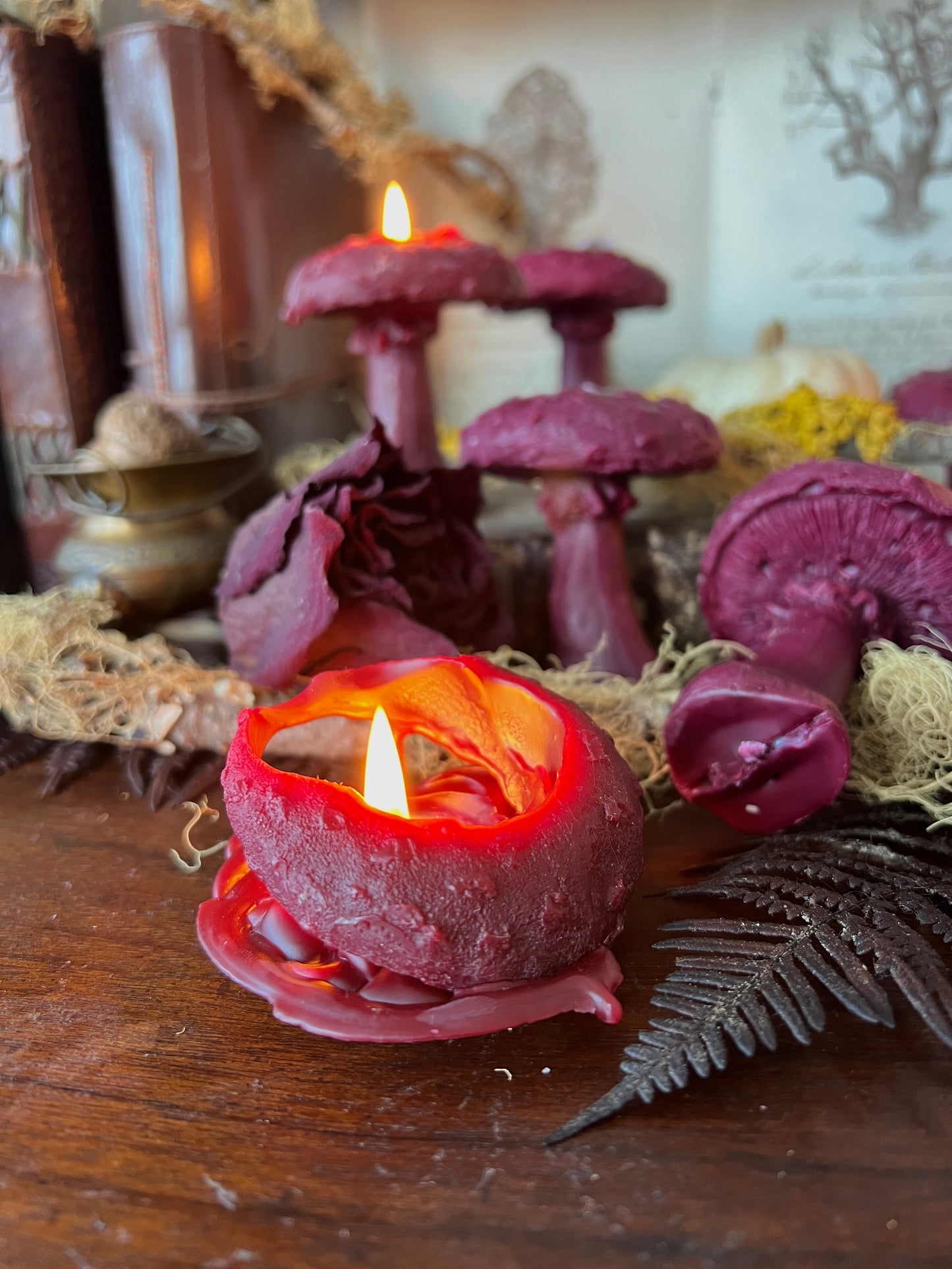 Toadstool Mushroom Candles